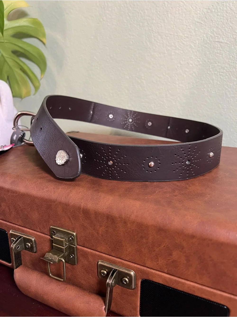New Vince Camuto Chocolate Brown Belt Size Small